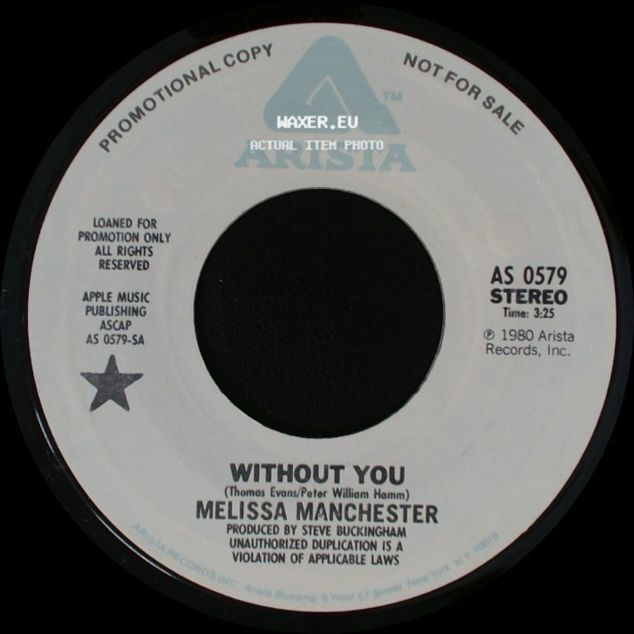 Melissa Manchester - Without You / Without You side B