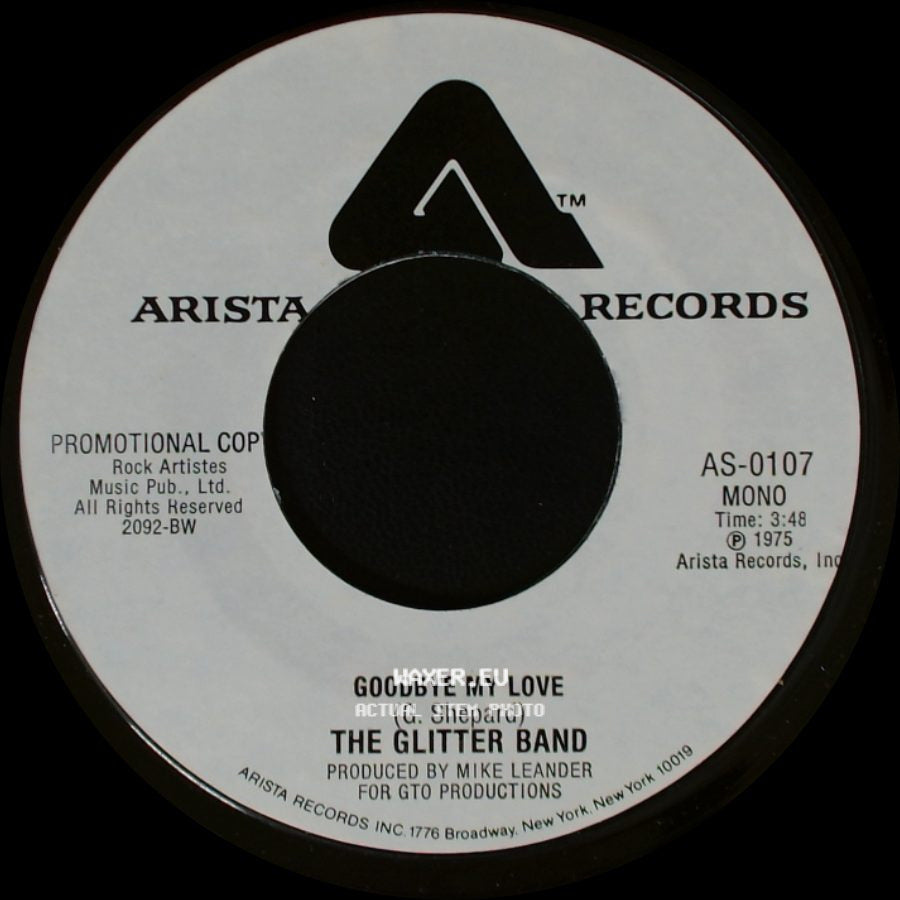The Glitter Band - Goodbye My Love / Goodbye My Love side B
