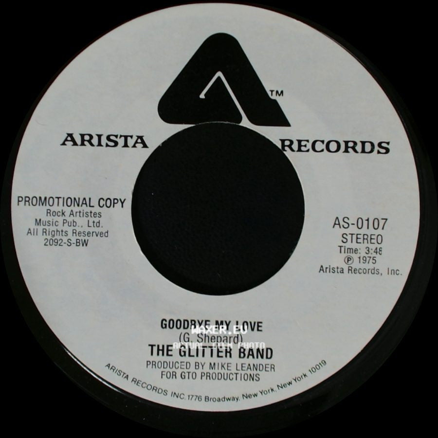 The Glitter Band - Goodbye My Love / Goodbye My Love side B