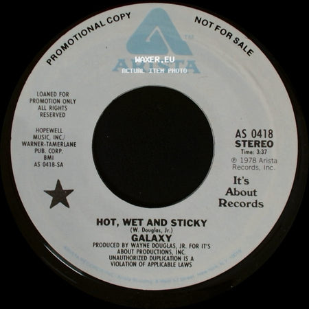 Galaxy - Hot, Wet And Sticky / Hot, Wet And Sticky side A