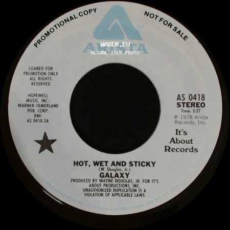 Galaxy - Hot, Wet And Sticky / Hot, Wet And Sticky side B