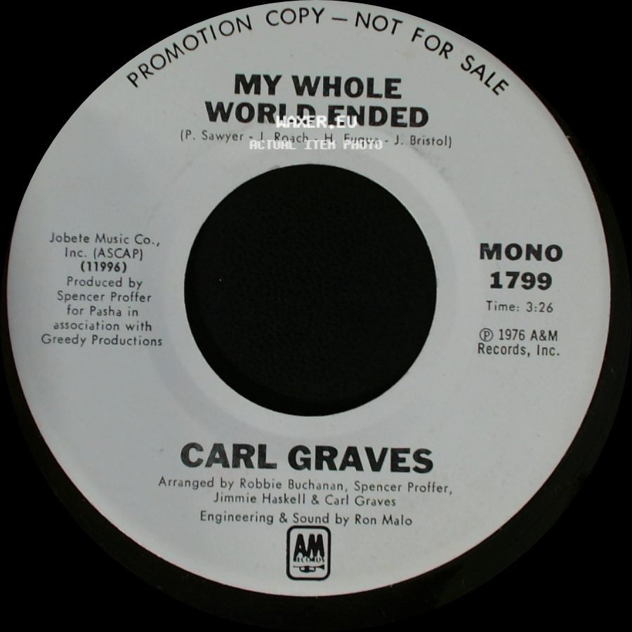 Carl Graves - My Whole World Ended / My Whole World Ended side A