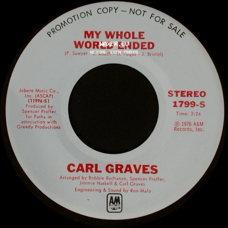 Carl Graves - My Whole World Ended / My Whole World Ended side B