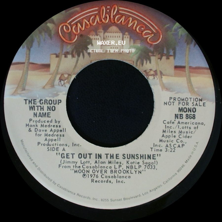 The Group With No Name - Get Out In The Sunshine / Get Out In The Sunshine side B