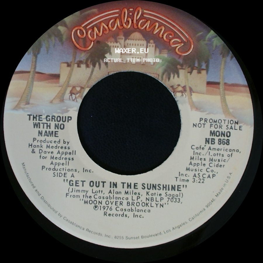 The Group With No Name - Get Out In The Sunshine / Get Out In The Sunshine side B