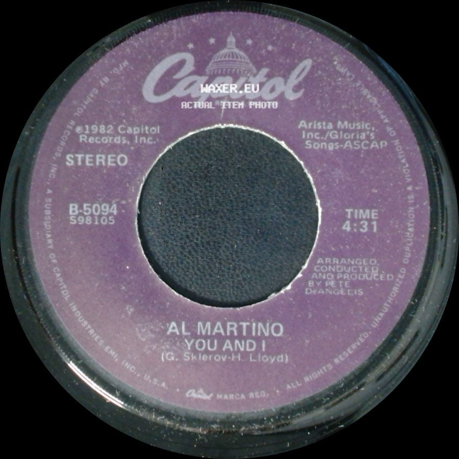 Al Martino - You And I / If I Should Love Again side A