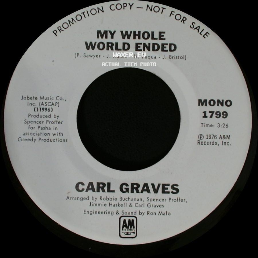 Carl Graves - My Whole World Ended / My Whole World Ended side A