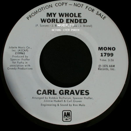 Carl Graves - My Whole World Ended / My Whole World Ended side A