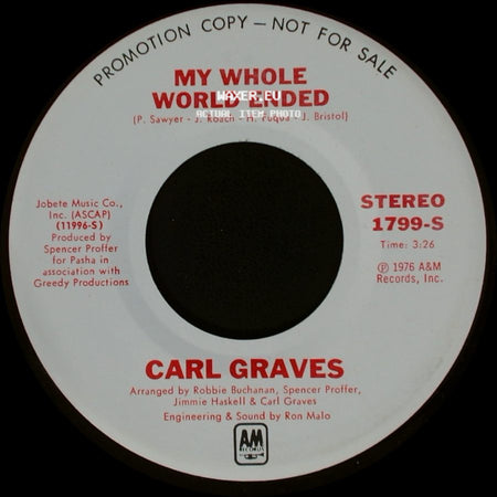 Carl Graves - My Whole World Ended / My Whole World Ended side B