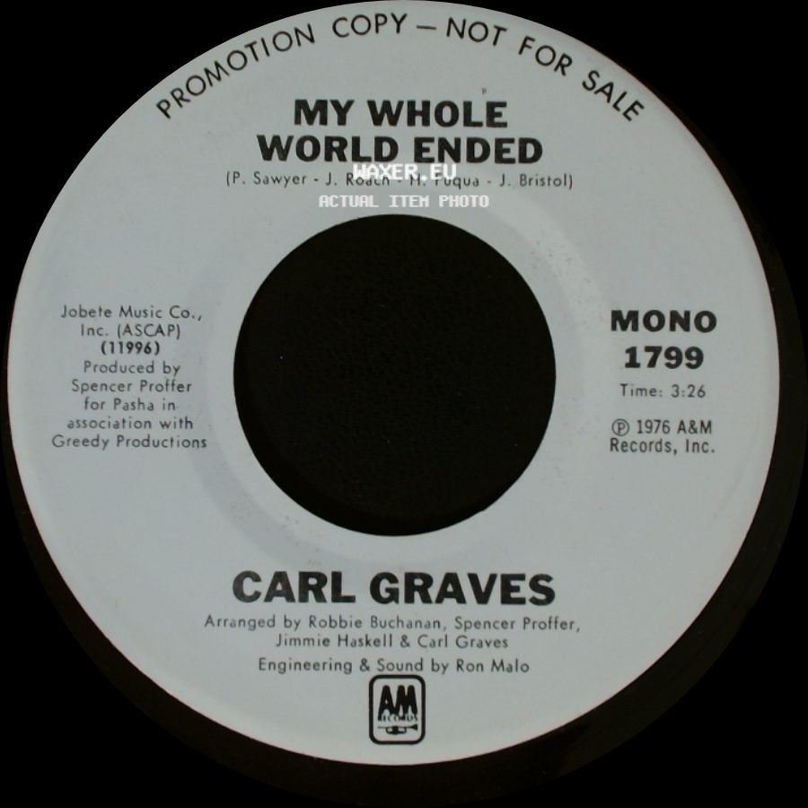 Carl Graves - My Whole World Ended / My Whole World Ended side A
