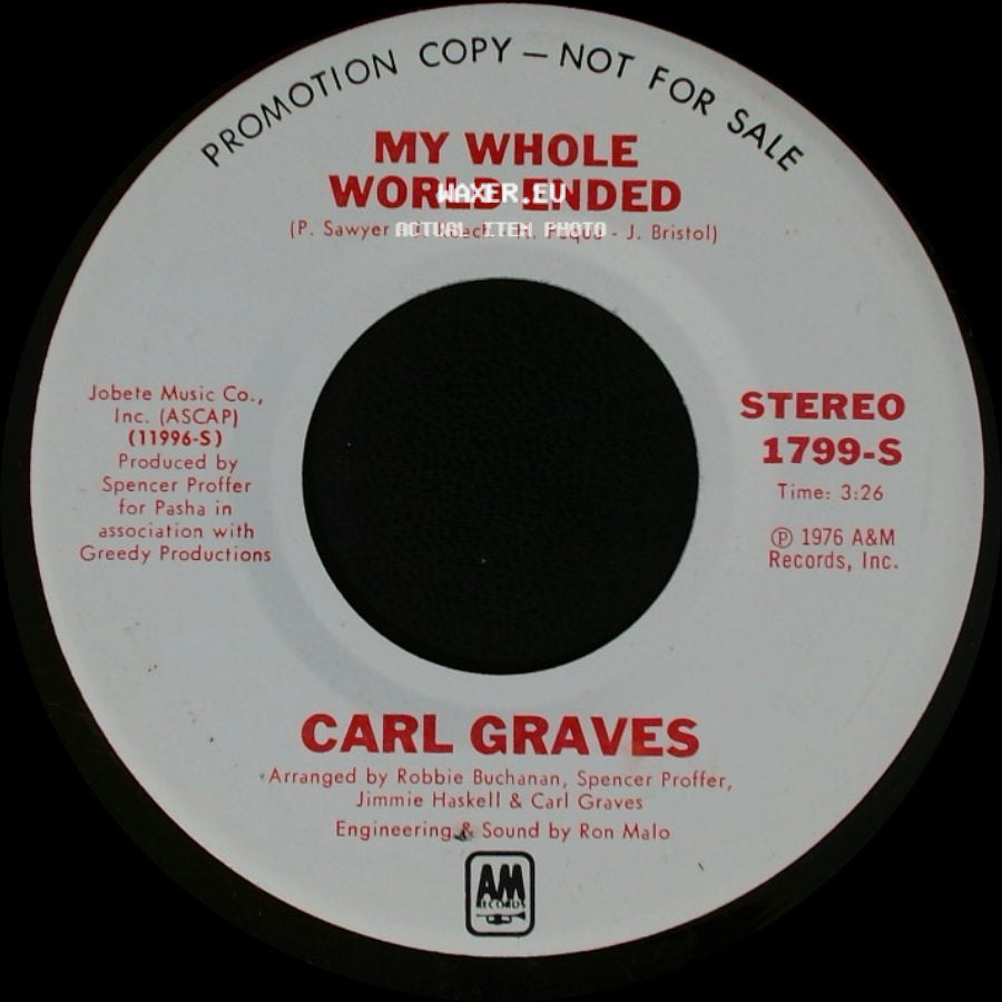 Carl Graves - My Whole World Ended / My Whole World Ended side A