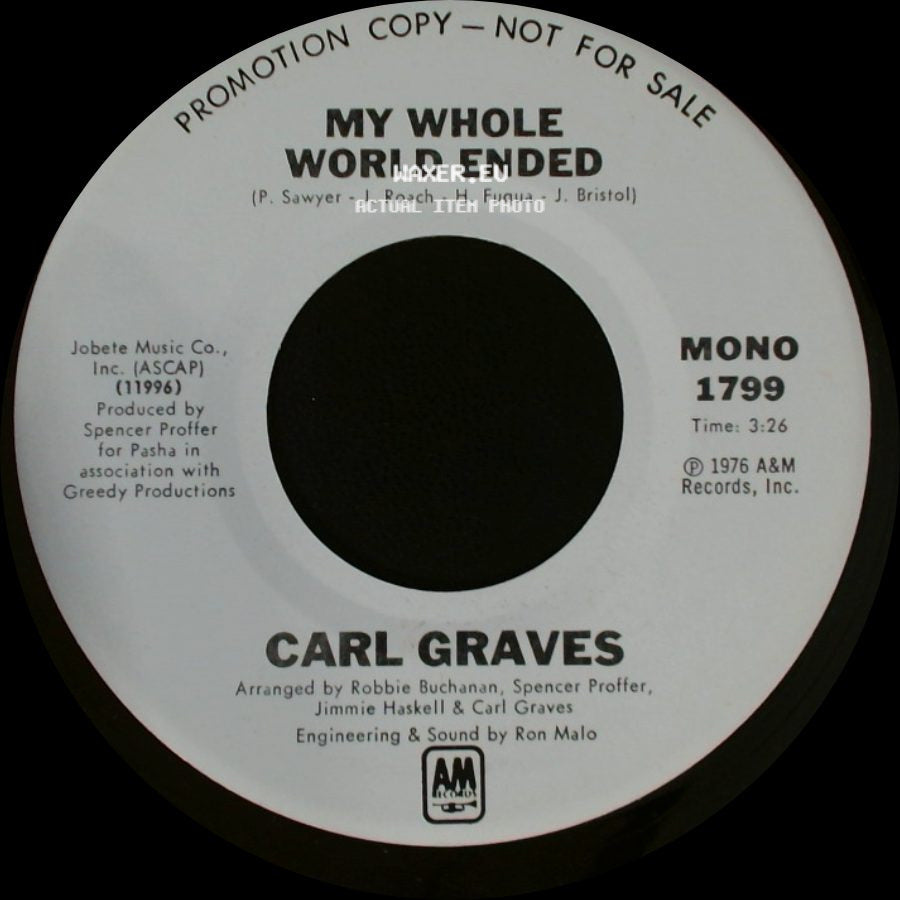 Carl Graves - My Whole World Ended / My Whole World Ended side B