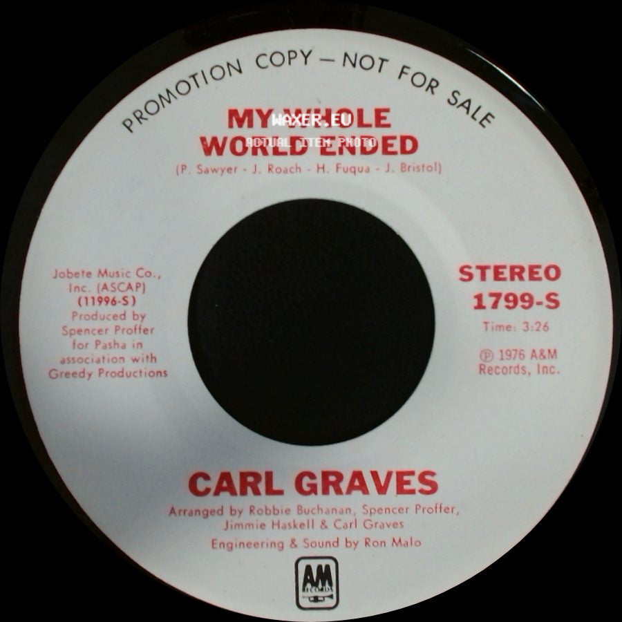 Carl Graves - My Whole World Ended / My Whole World Ended side A