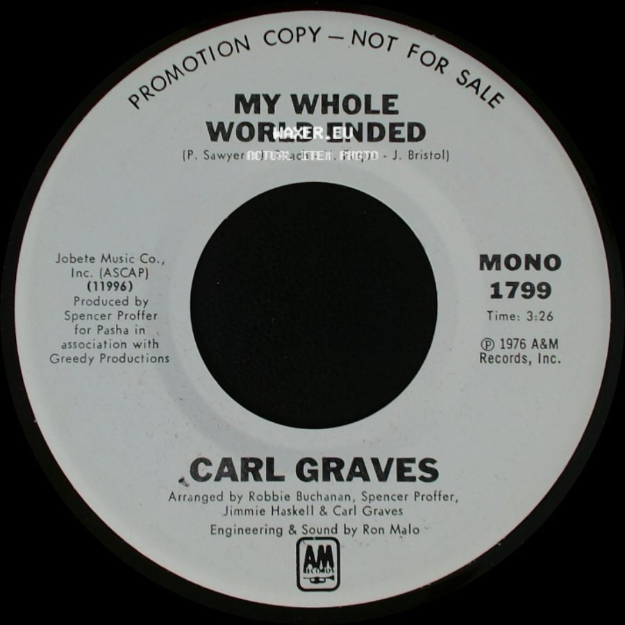 Carl Graves - My Whole World Ended / My Whole World Ended side B