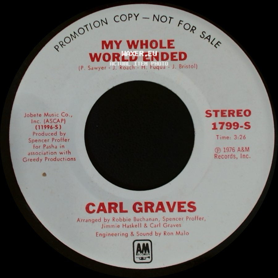 Carl Graves - My Whole World Ended / My Whole World Ended side A