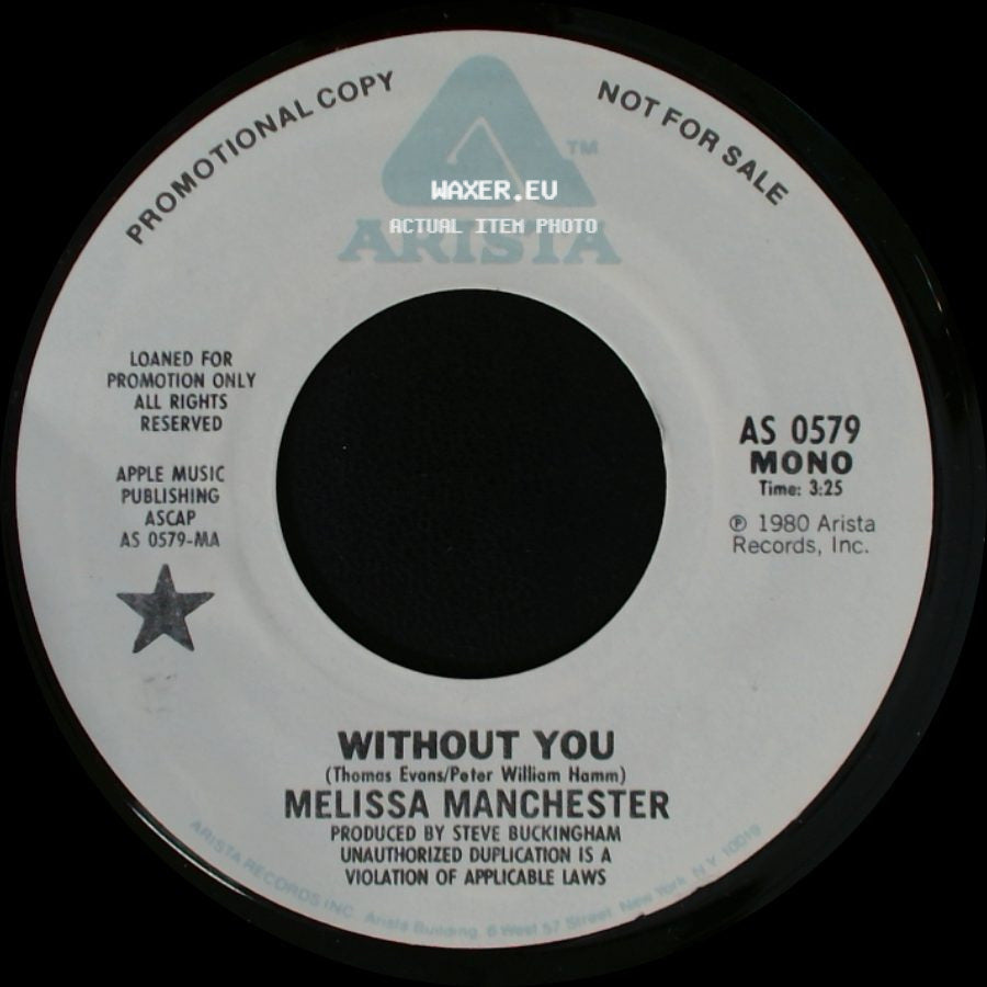 Melissa Manchester - Without You / Without You side A