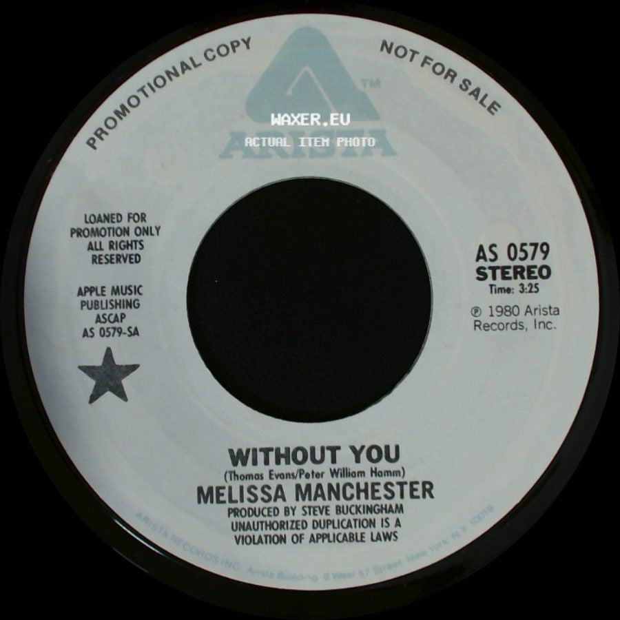 Melissa Manchester - Without You / Without You side B
