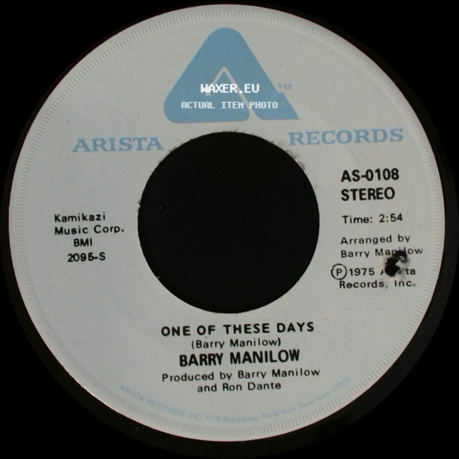 Barry Manilow - One Of These Days / It's A Miracle side A