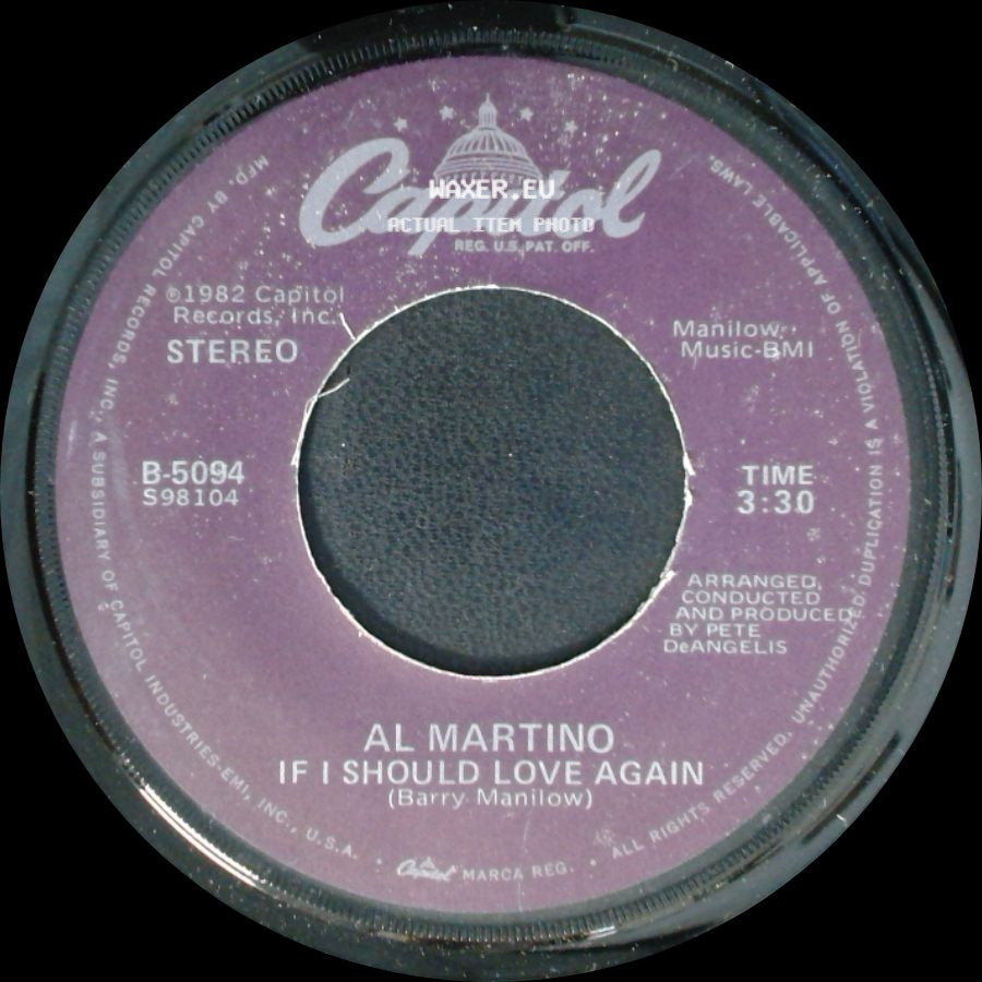 Al Martino - If I Should Love Again / You And I side A