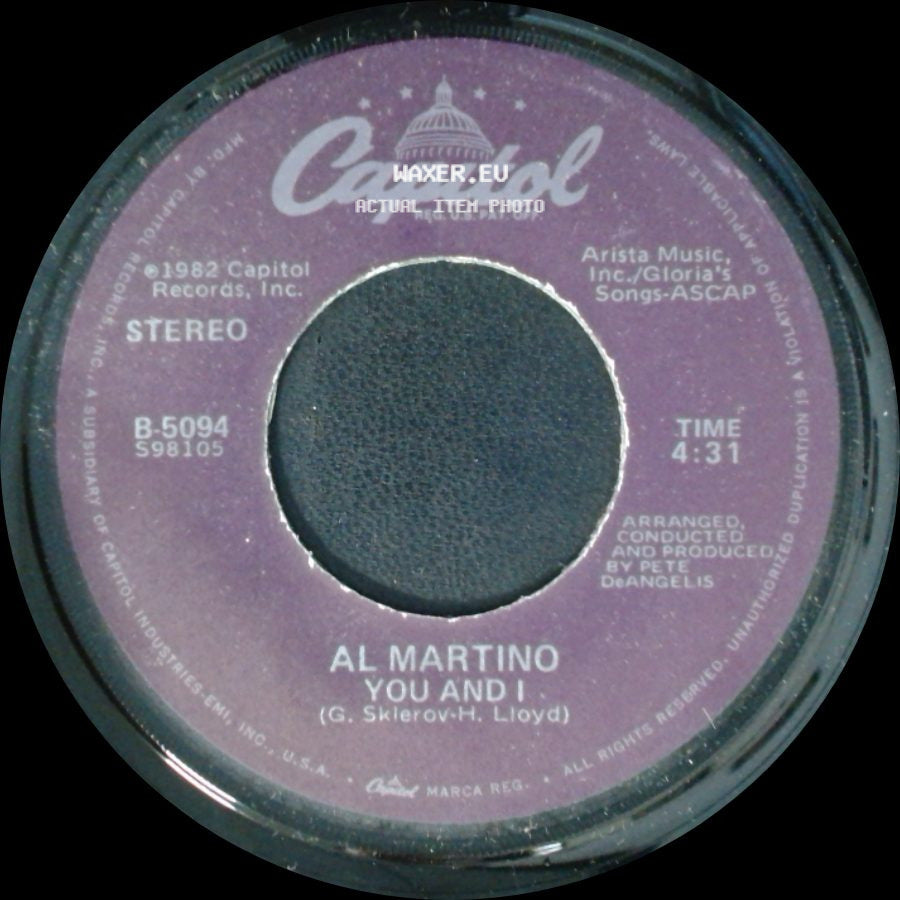 Al Martino - You And I / If I Should Love Again side A
