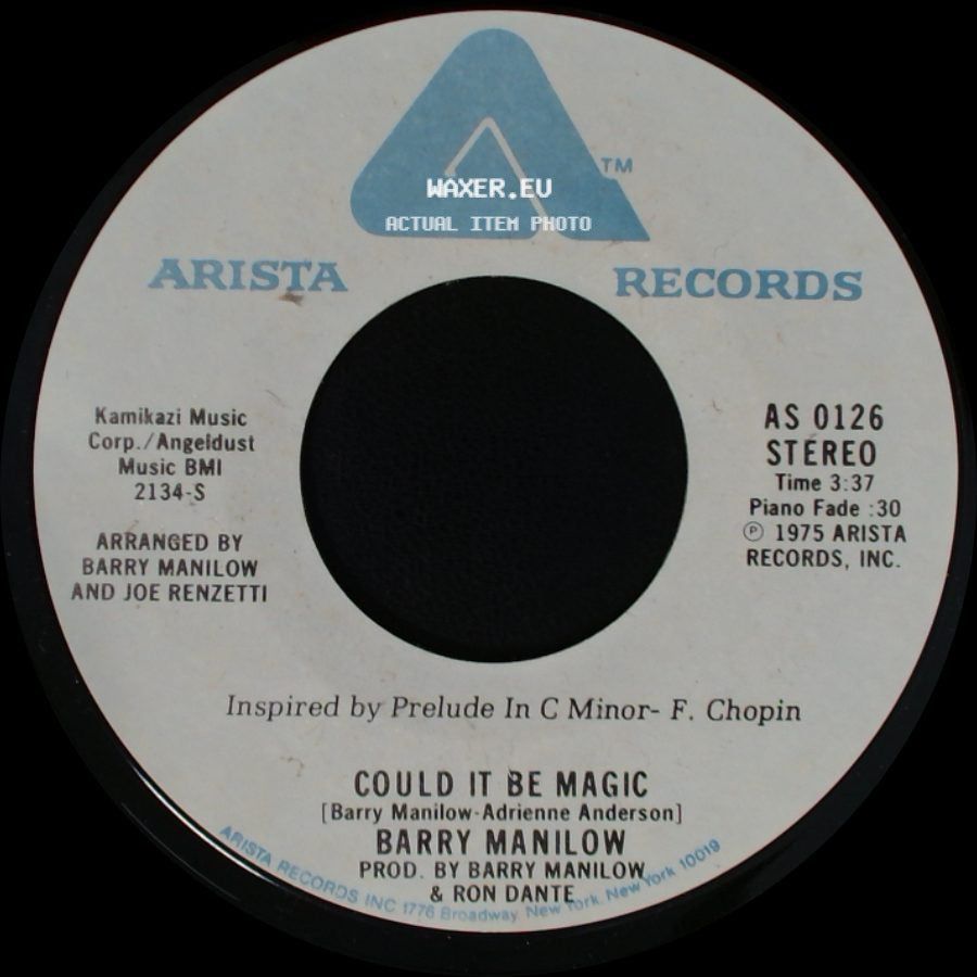 Barry Manilow - Could It Be Magic / I Am Your Child side A