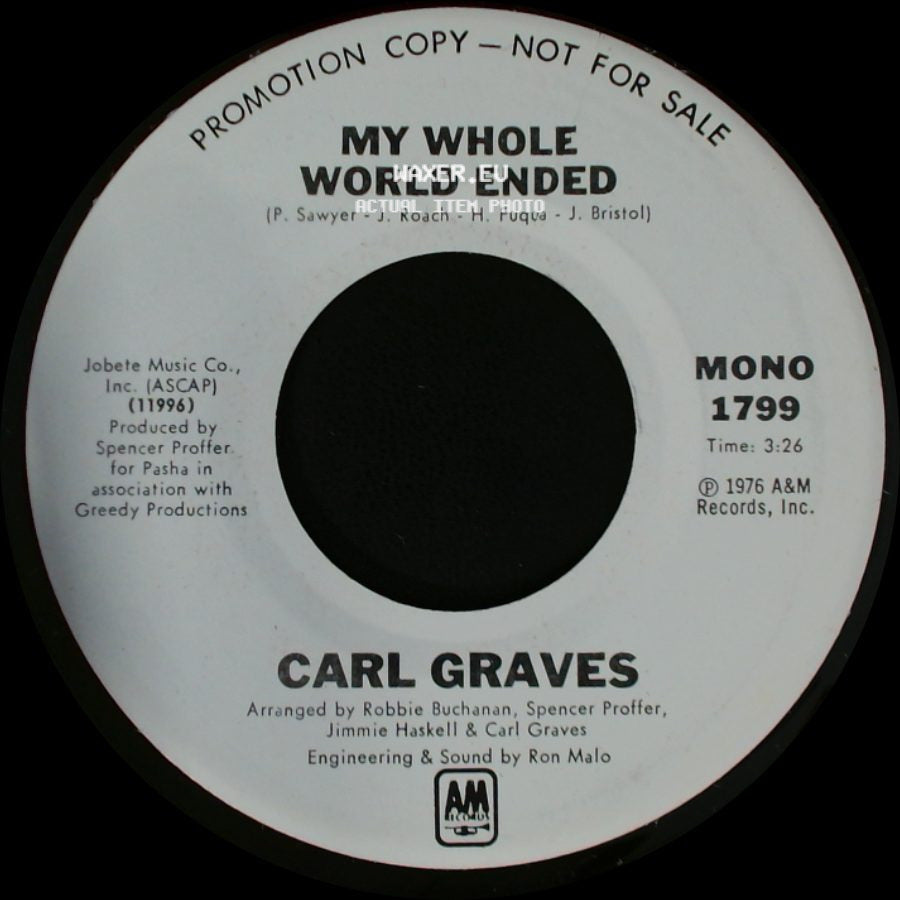 Carl Graves - My Whole World Ended / My Whole World Ended side A