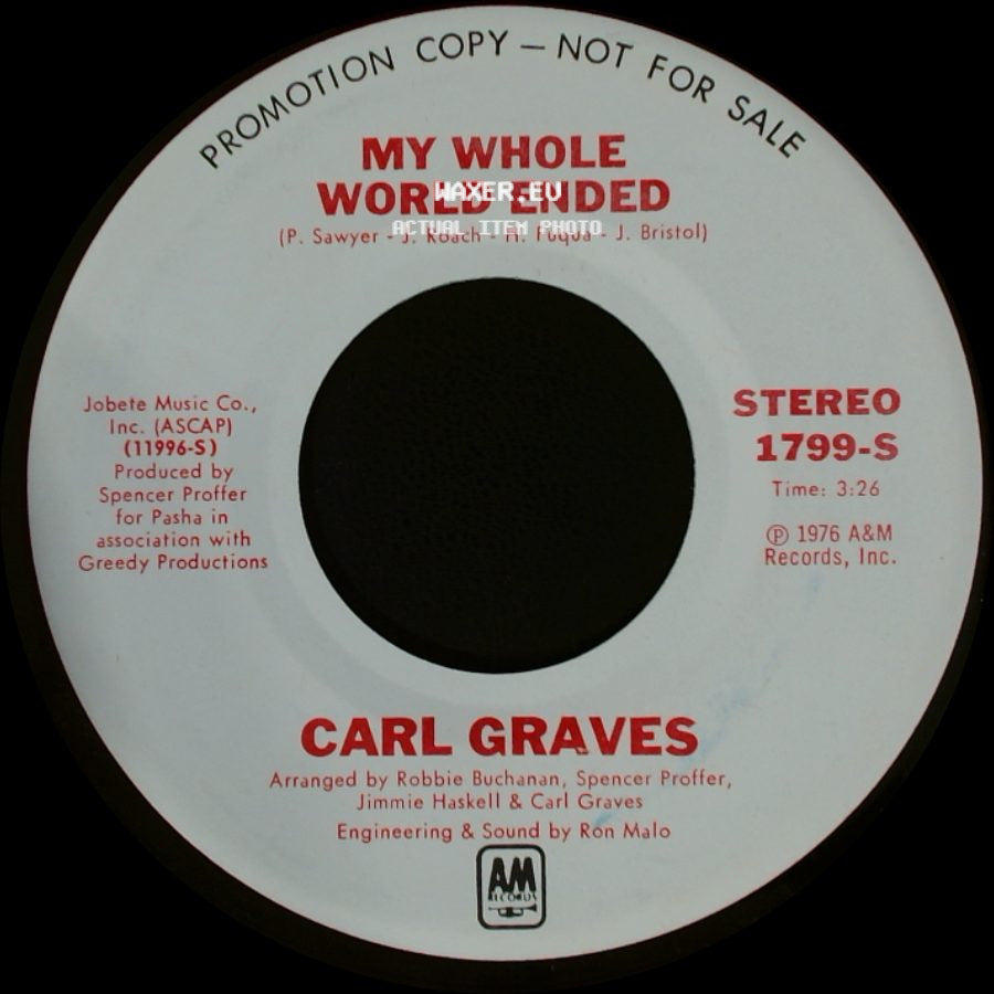 Carl Graves - My Whole World Ended / My Whole World Ended side B