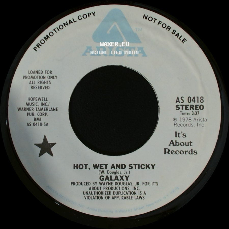 Galaxy - Hot, Wet And Sticky / Hot, Wet And Sticky side B