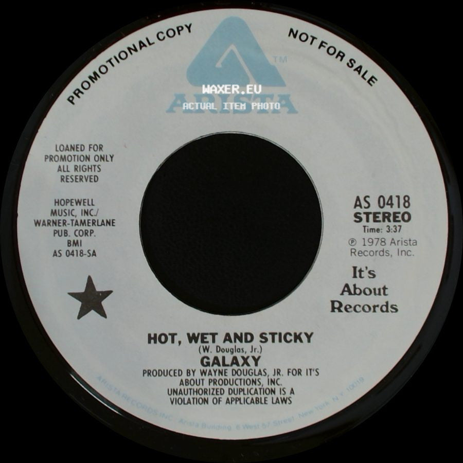 Galaxy - Hot, Wet And Sticky / Hot, Wet And Sticky side B