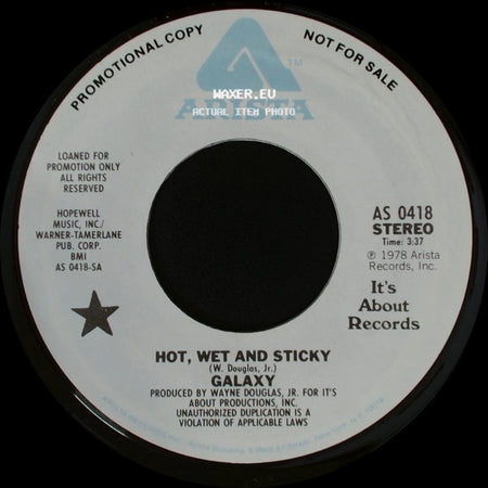 Galaxy - Hot, Wet And Sticky / Hot, Wet And Sticky side B