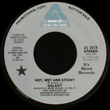Galaxy - Hot, Wet And Sticky / Hot, Wet And Sticky side B