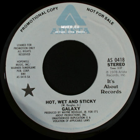 Galaxy - Hot, Wet And Sticky / Hot, Wet And Sticky side B