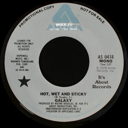 Galaxy - Hot, Wet And Sticky / Hot, Wet And Sticky side A