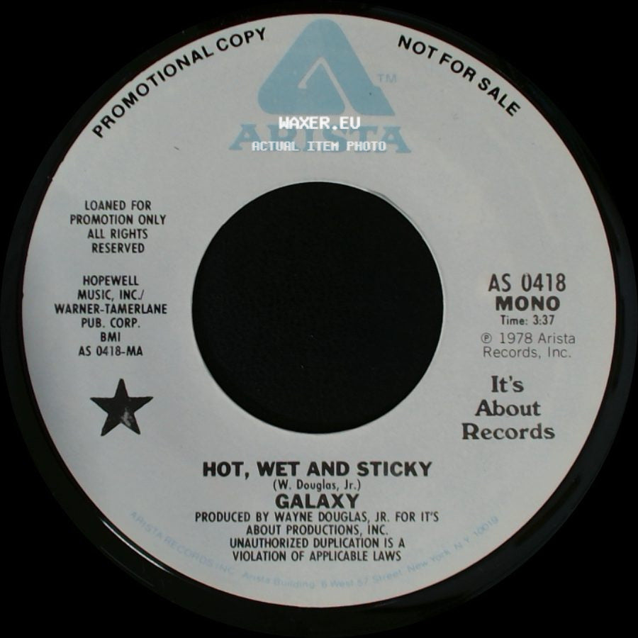 Galaxy - Hot, Wet And Sticky / Hot, Wet And Sticky side A