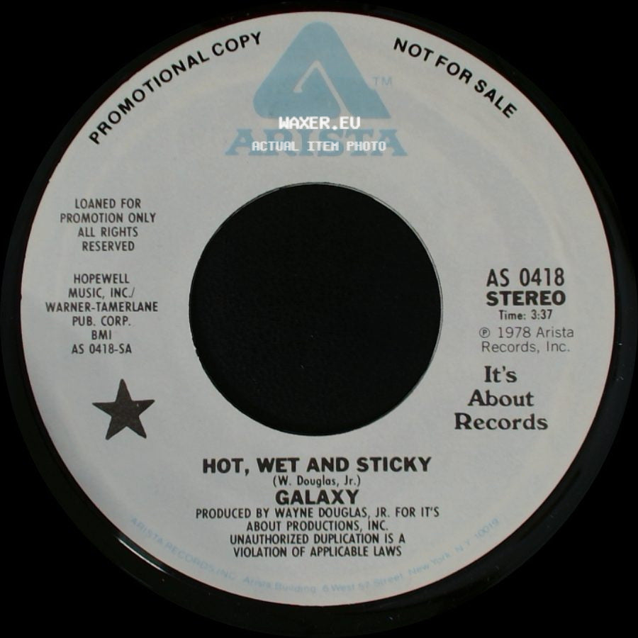 Galaxy - Hot, Wet And Sticky / Hot, Wet And Sticky side B