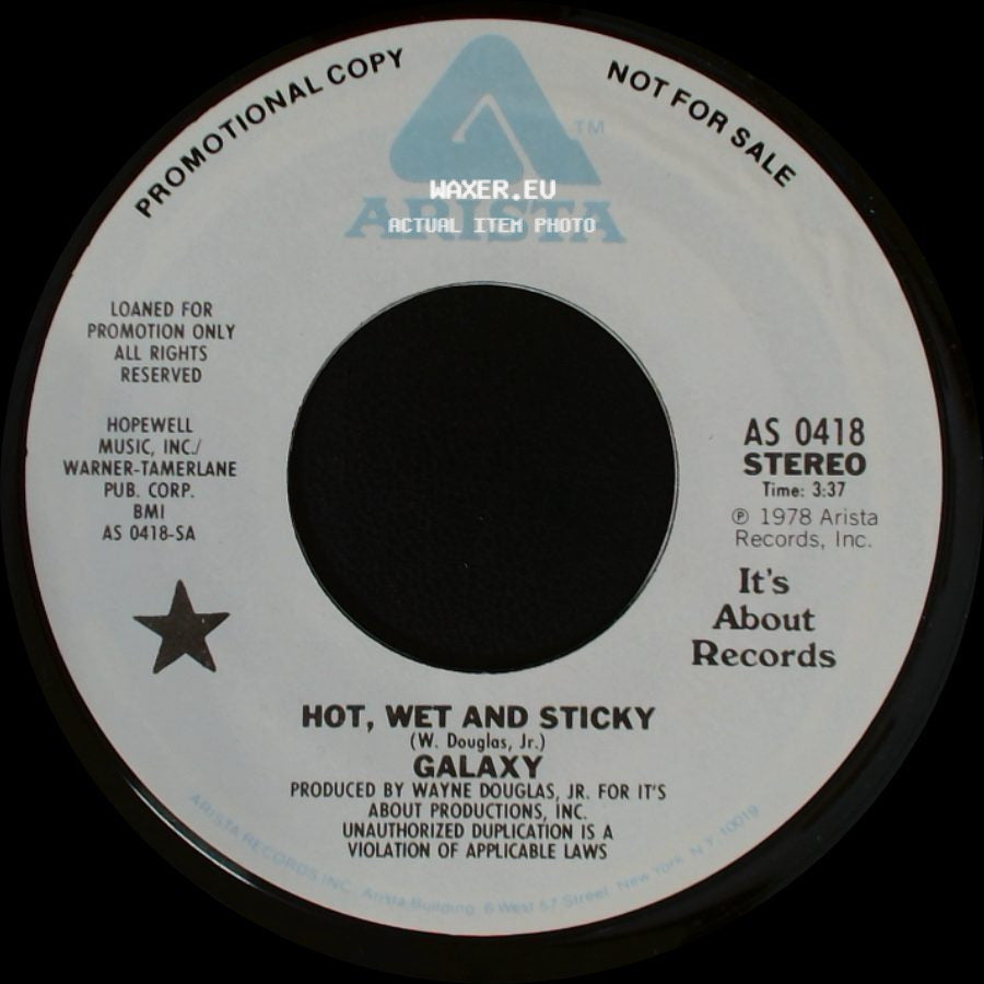 Galaxy - Hot, Wet And Sticky / Hot, Wet And Sticky side B