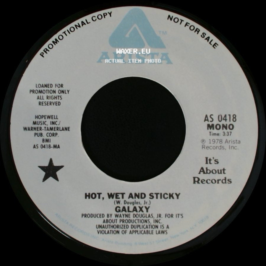Galaxy - Hot, Wet And Sticky / Hot, Wet And Sticky side B