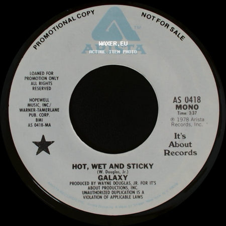 Galaxy - Hot, Wet And Sticky / Hot, Wet And Sticky side A