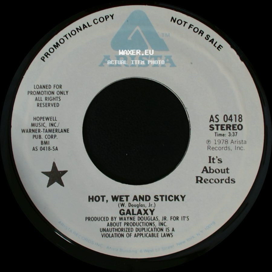 Galaxy - Hot, Wet And Sticky / Hot, Wet And Sticky side B