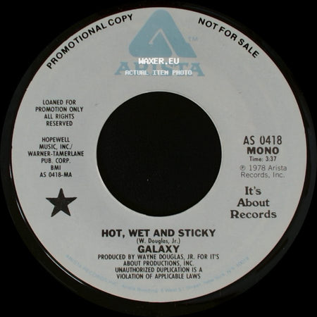 Galaxy - Hot, Wet And Sticky / Hot, Wet And Sticky side A