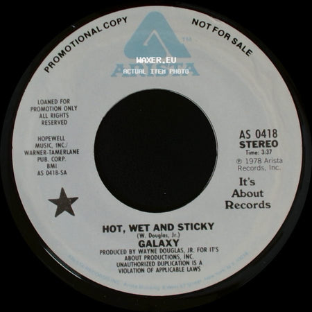 Galaxy - Hot, Wet And Sticky / Hot, Wet And Sticky side A
