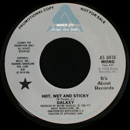 Galaxy - Hot, Wet And Sticky / Hot, Wet And Sticky side B