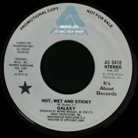Galaxy - Hot, Wet And Sticky / Hot, Wet And Sticky side A
