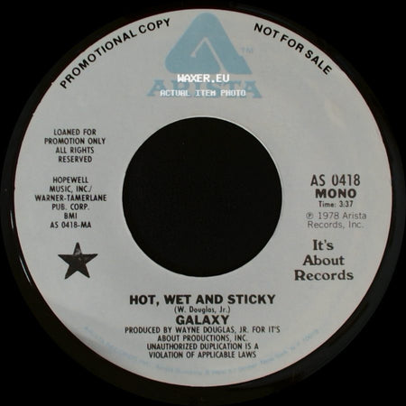 Galaxy - Hot, Wet And Sticky / Hot, Wet And Sticky side A