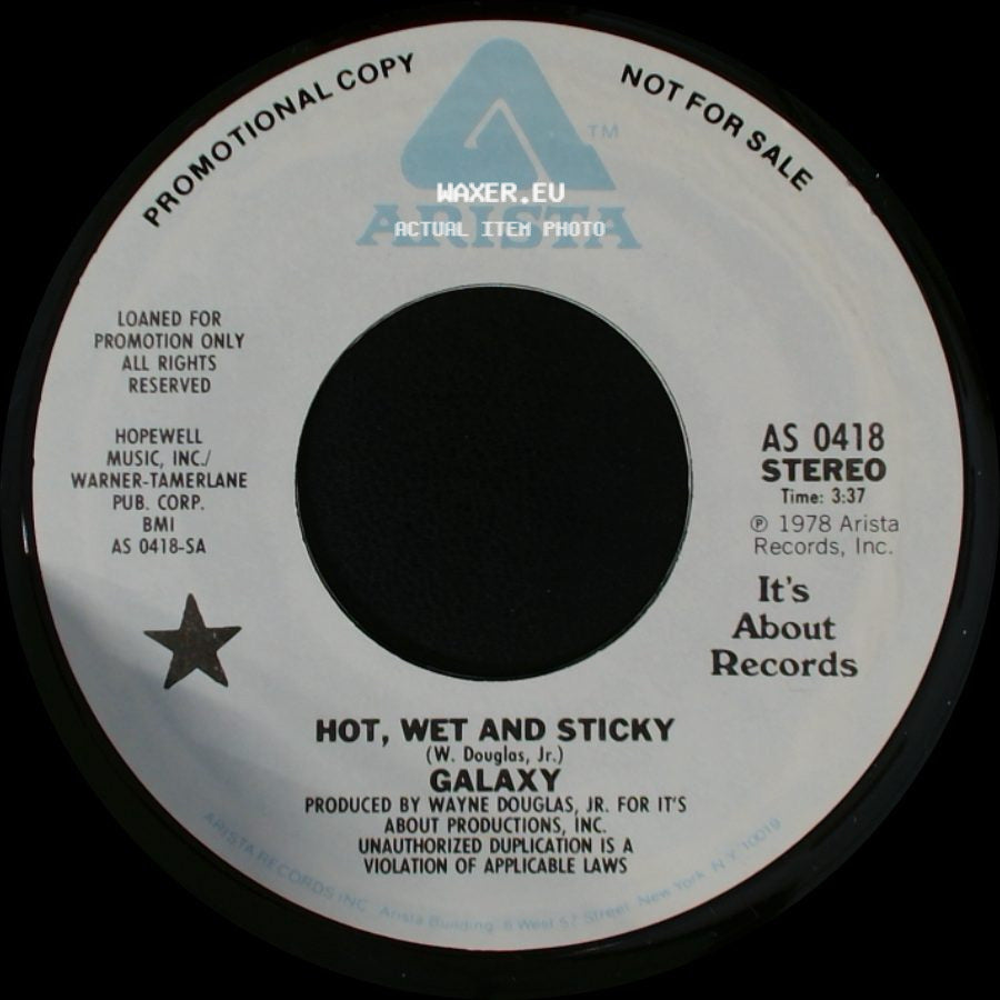Galaxy - Hot, Wet And Sticky / Hot, Wet And Sticky side B