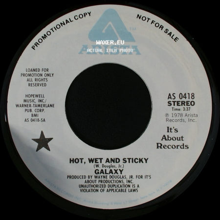 Galaxy - Hot, Wet And Sticky / Hot, Wet And Sticky side B
