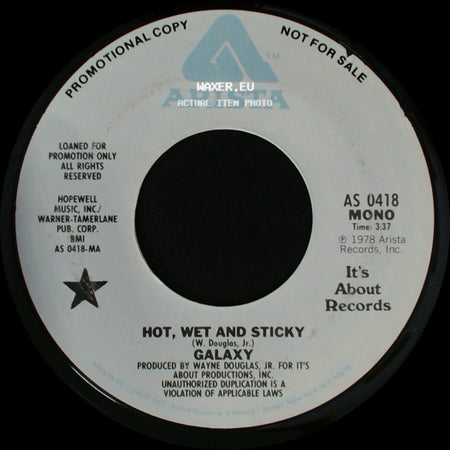 Galaxy - Hot, Wet And Sticky / Hot, Wet And Sticky side B