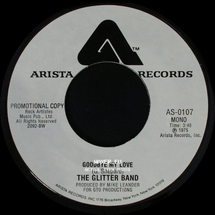 The Glitter Band - Goodbye My Love / Goodbye My Love side A