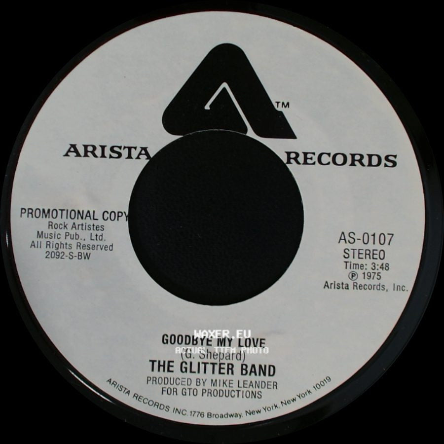The Glitter Band - Goodbye My Love / Goodbye My Love side B