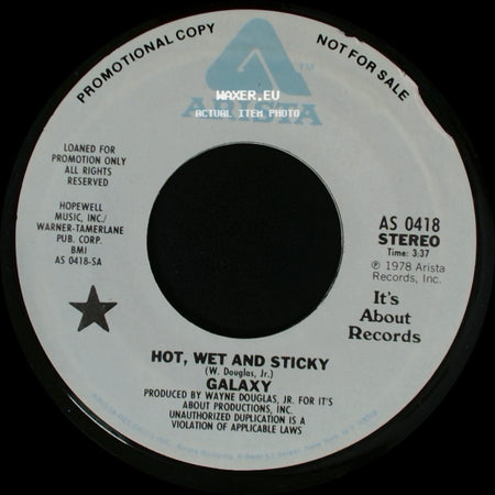 Galaxy - Hot, Wet And Sticky / Hot, Wet And Sticky side A